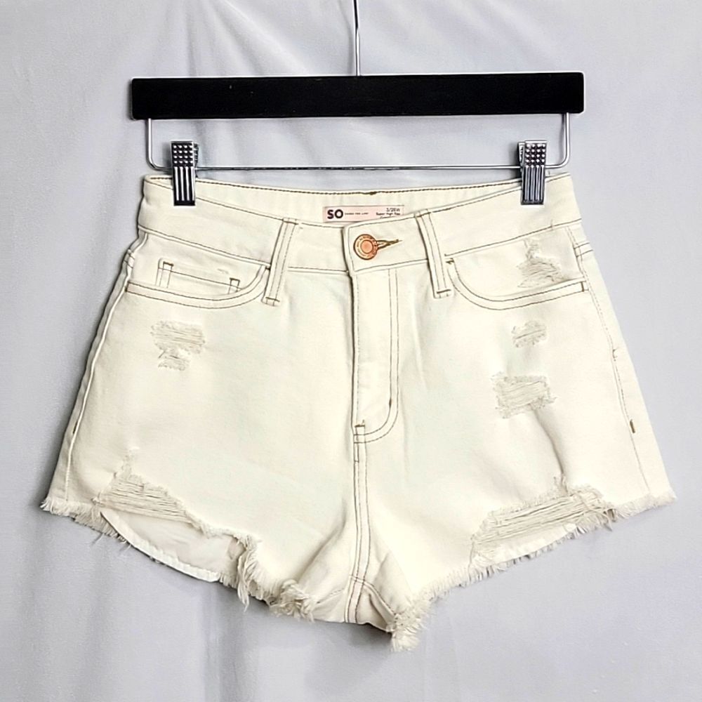 🖤5/$20🖤 SO.. high rise rainbow jean shorts.